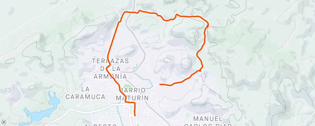 Map of the activity, Vuelta la Mina