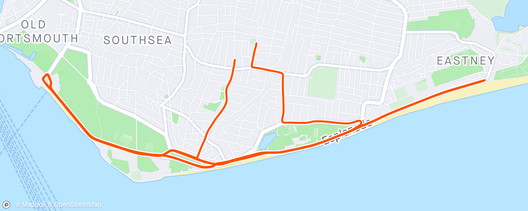 Map of the activity, Seafront laps