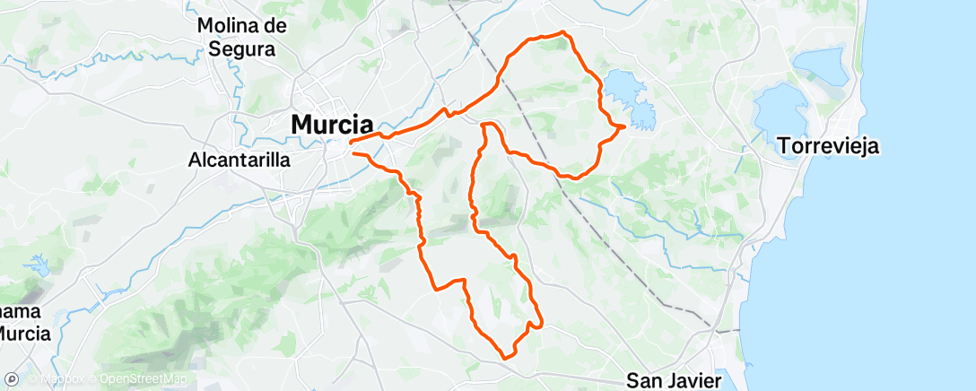 Map of the activity, Bicicleta de montaña matutina