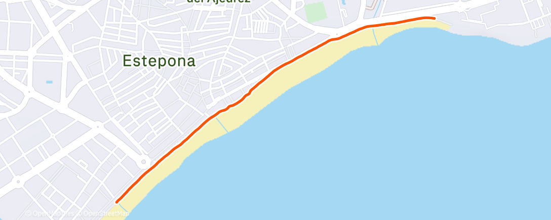 Map of the activity, Afternoon Run