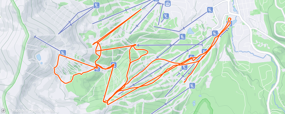 Map of the activity, Morning Alpine Ski