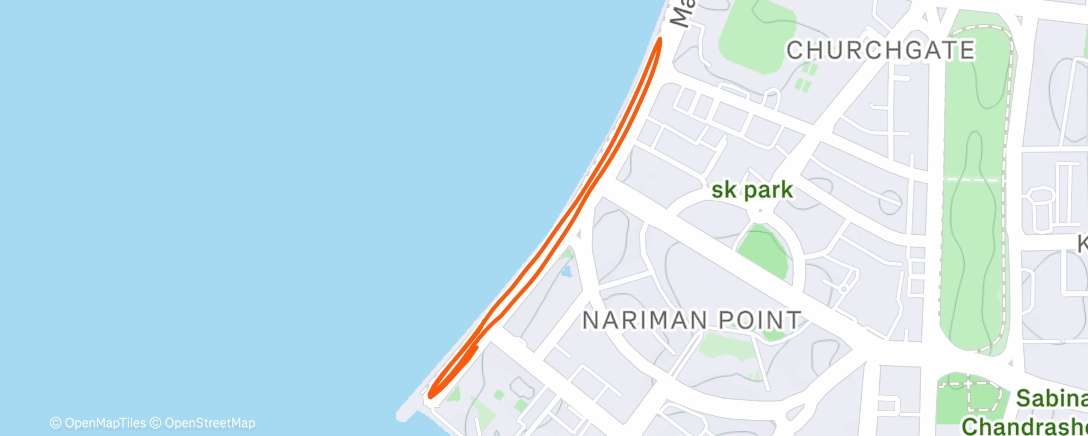 Map of the activity, Morning Run