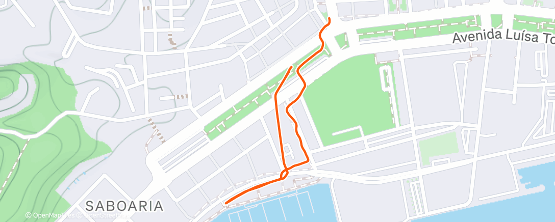 Map of the activity, Afternoon Walk