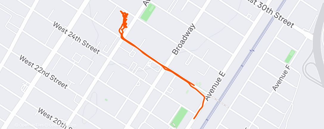 Map of the activity, Night Ride