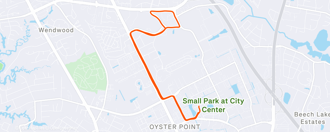 Map of the activity, Lunch Run