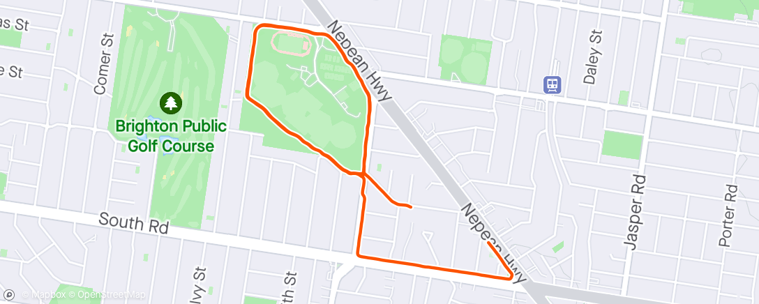 Map of the activity, Mona Fartlek