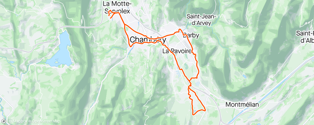 Map of the activity, Velo avec Carole