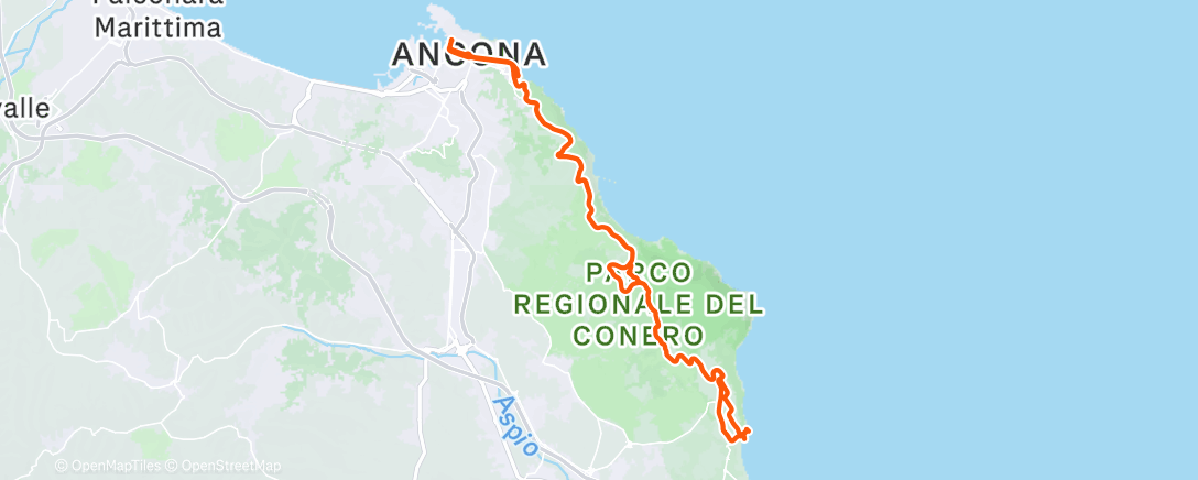 Map of the activity, Pedalata dell'ora di pranzo