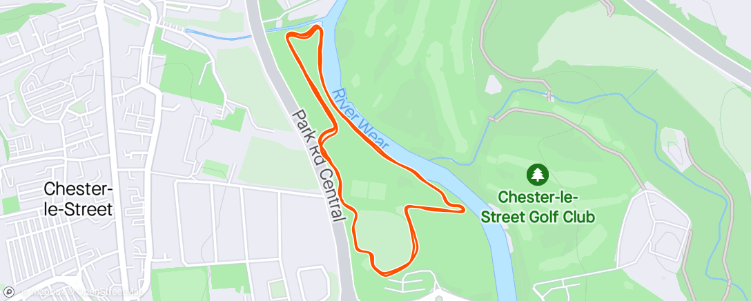 Map of the activity, Chester Park Run w/ Martyn