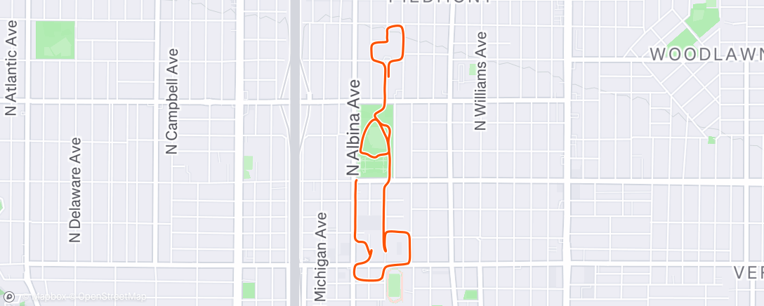 Map of the activity, Morning Run