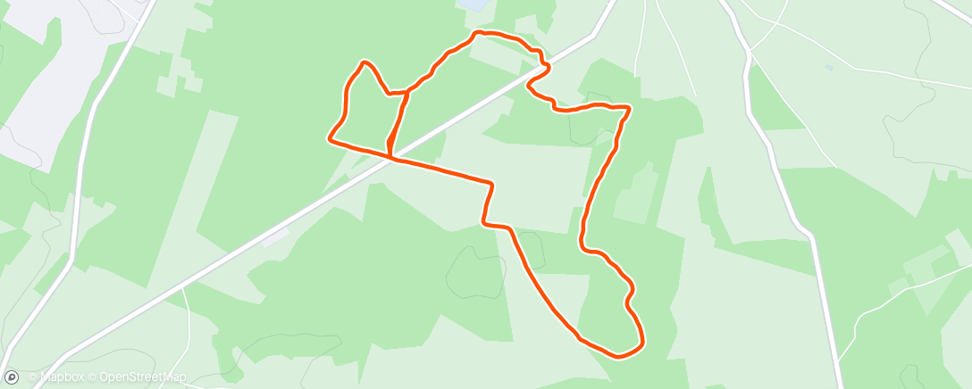 Map of the activity, Course à pied le midi