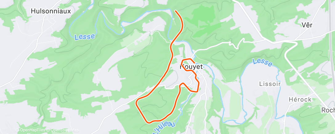 Map of the activity, MyWhoosh - Ardennes