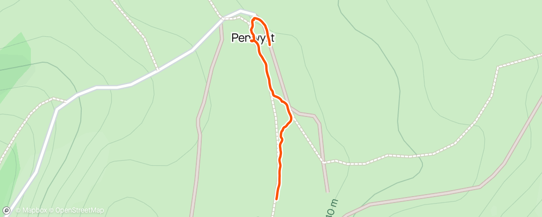 Mapa de la actividad, Penwyllt to park a car