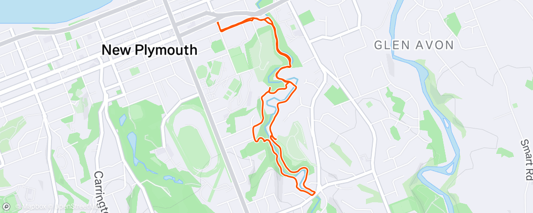 Map of the activity, Christmas Eve jog