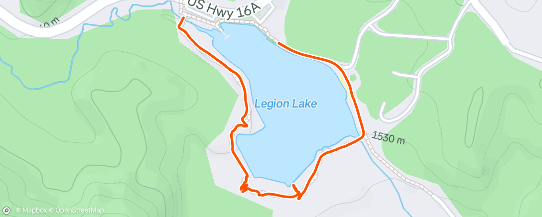 Map of the activity, Lunch Hike