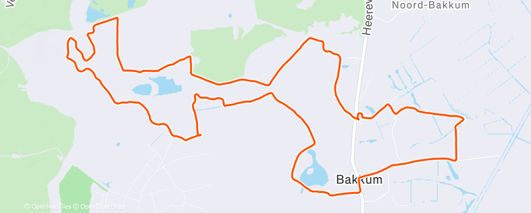 Map of the activity, Sunday Morning Run met Bar, Mar, Fleur