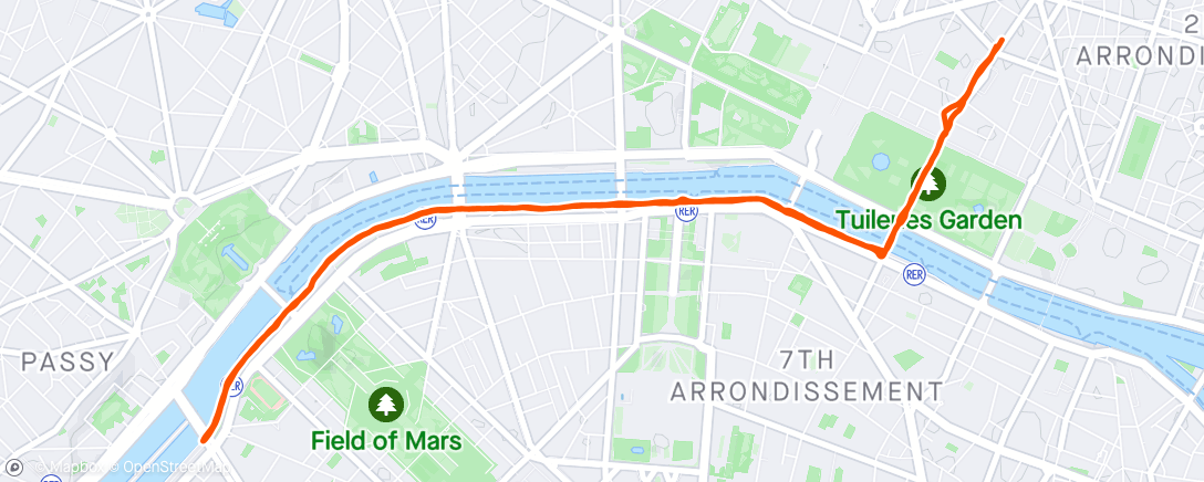 Map of the activity, Paris Seine
