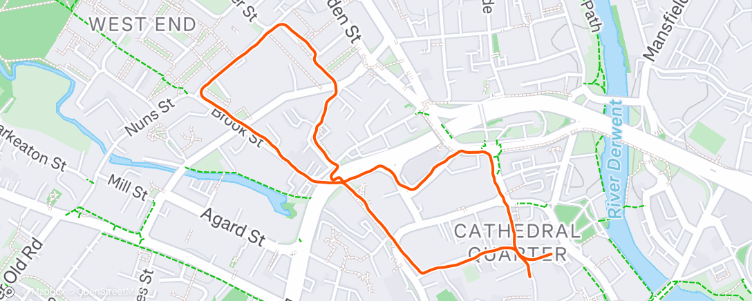 Map of the activity, Evening Walk