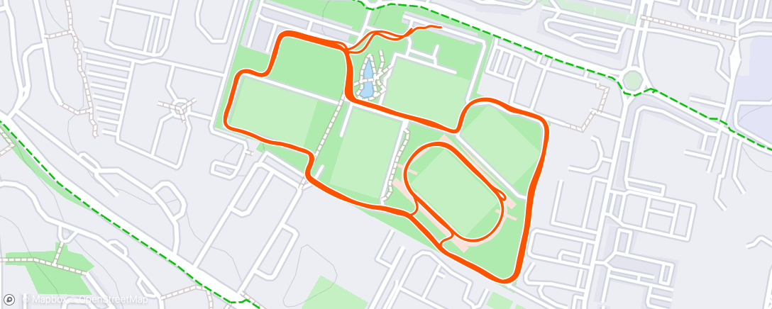 Map of the activity, Course à pied en soirée