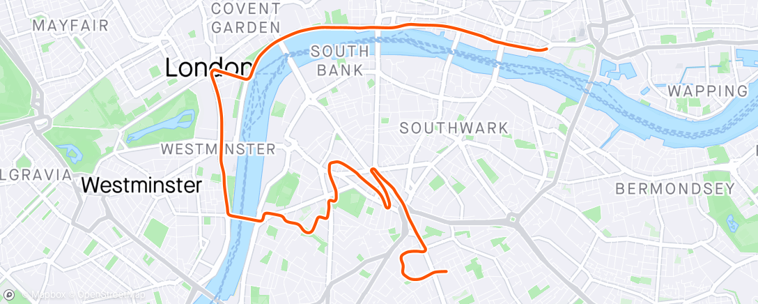 Map of the activity, Zwift - Mend in London