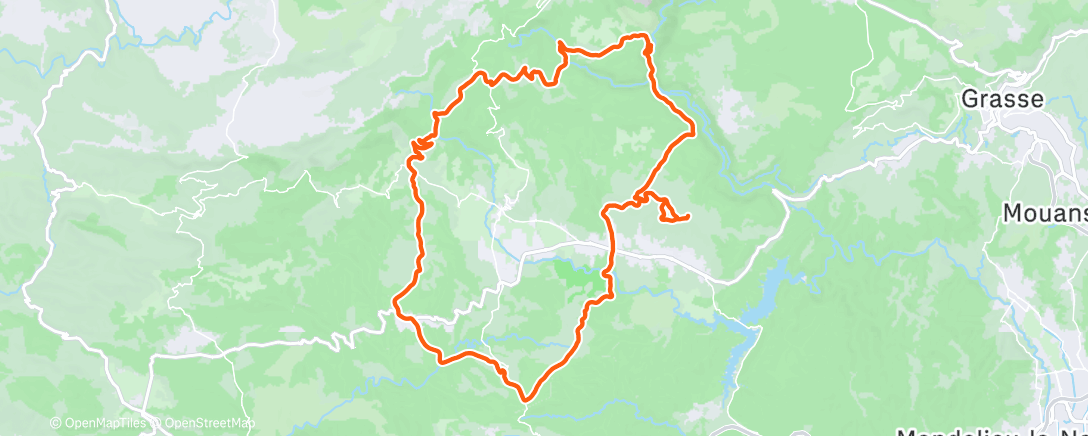 Map of the activity, Lunch Ride