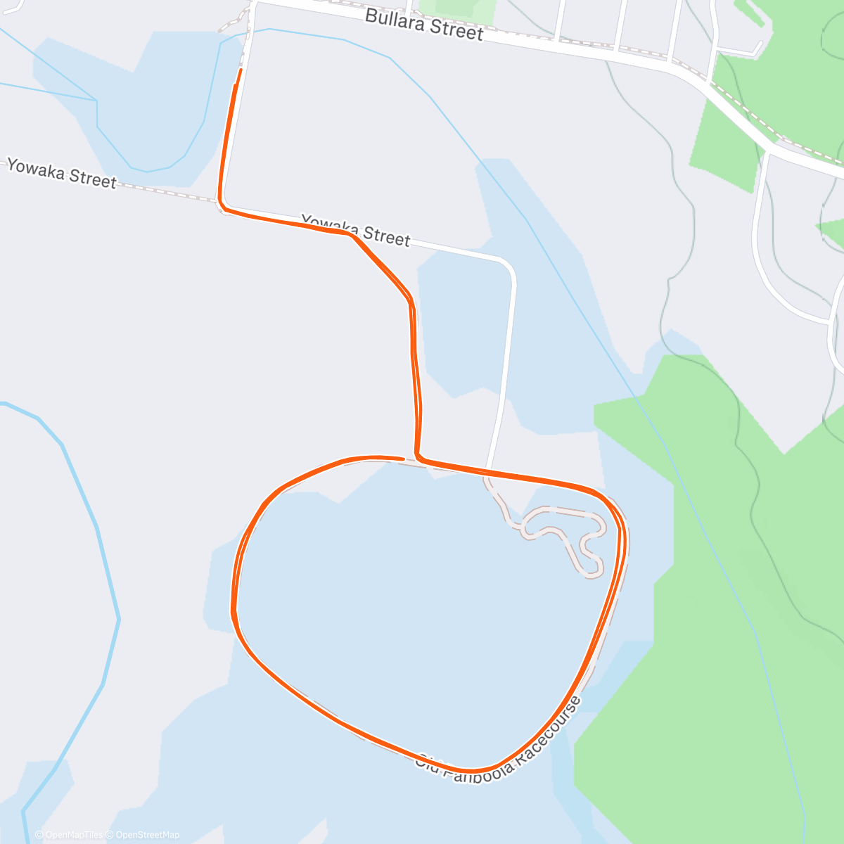 Map of the activity, Park Run #44