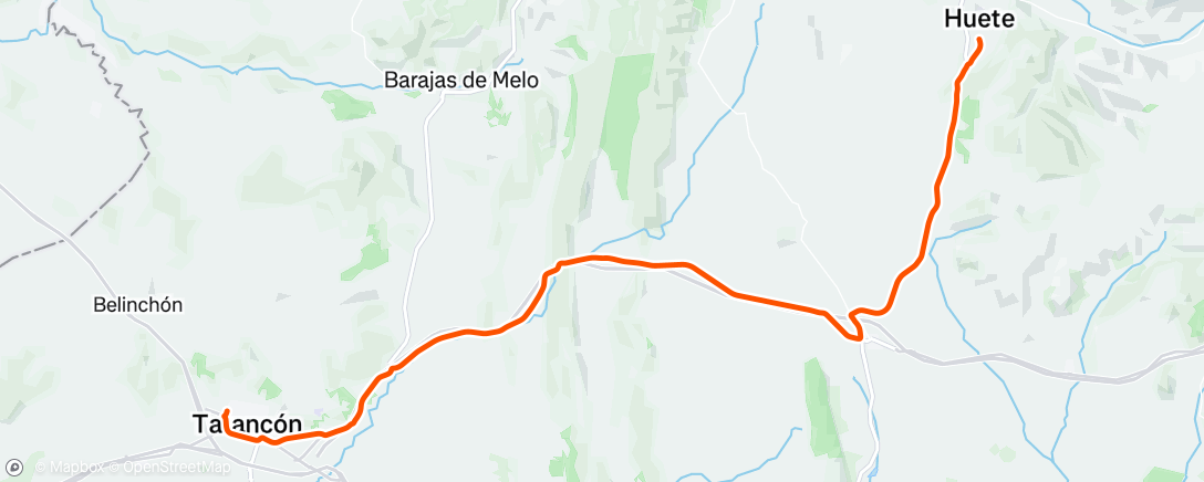 Map of the activity, Bicicleta por la tarde