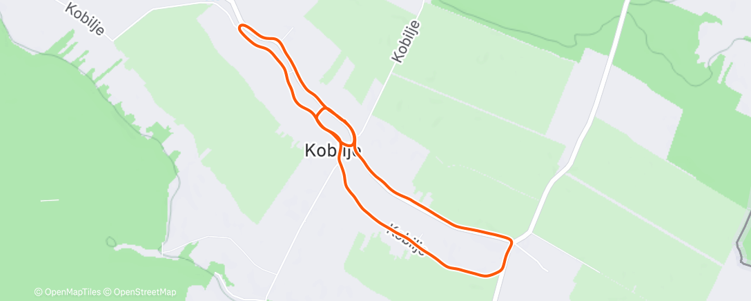 Map of the activity, Evening Run