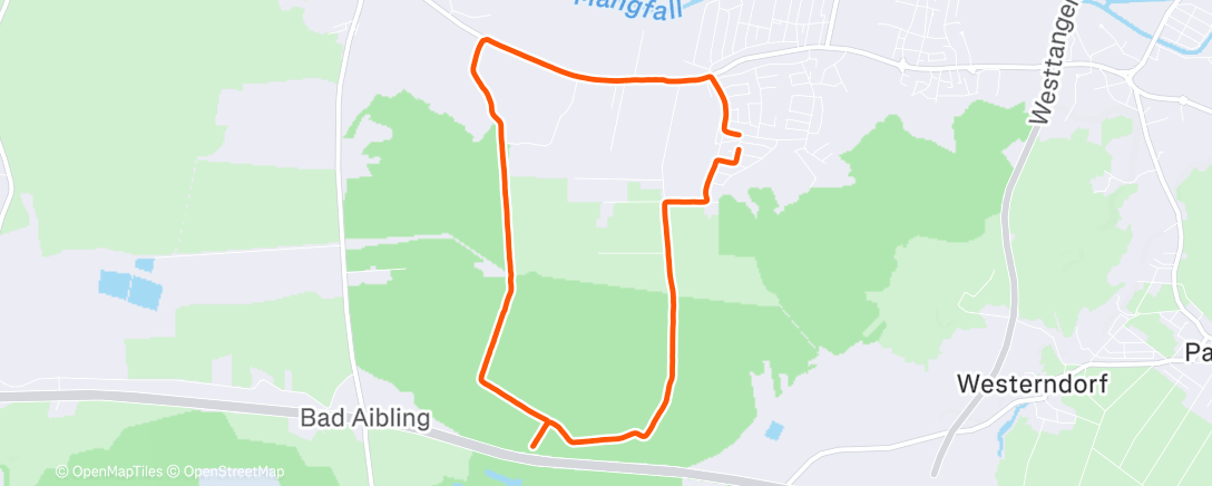 Map of the activity, Lauf am Mittag