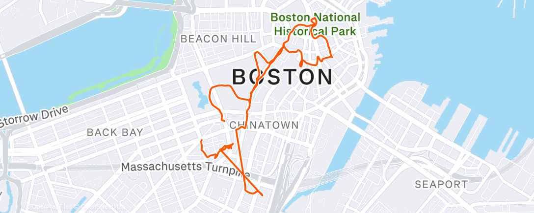 Map of the activity, Afternoon Walk