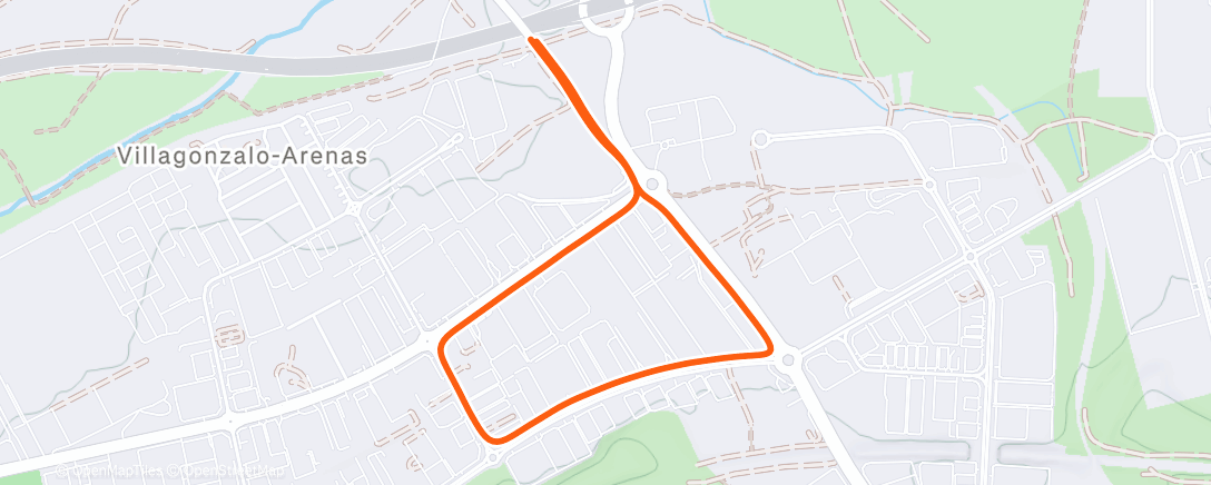 Map of the activity, Carrera de noche