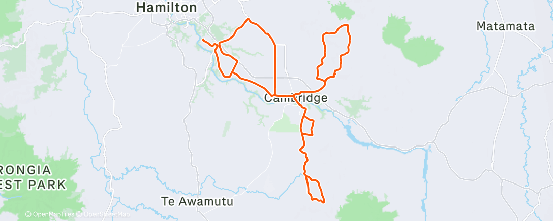 Map of the activity, Morning Ride