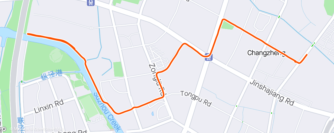 Map of the activity, 晚間騎乘