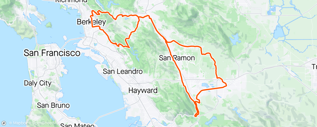 Map of the activity, Livermore & back with some old Berkeley buddies! Good times