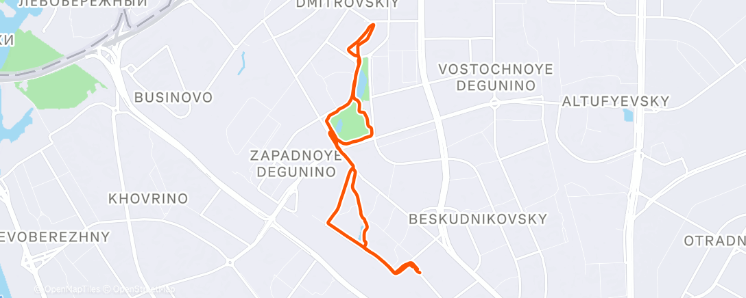 Карта физической активности (Вечерний забег)