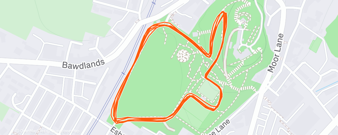 Map of the activity, Clitheroe Castle Parkrun 🥇