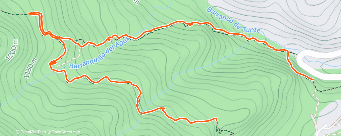 Map of the activity, Lunch Hike