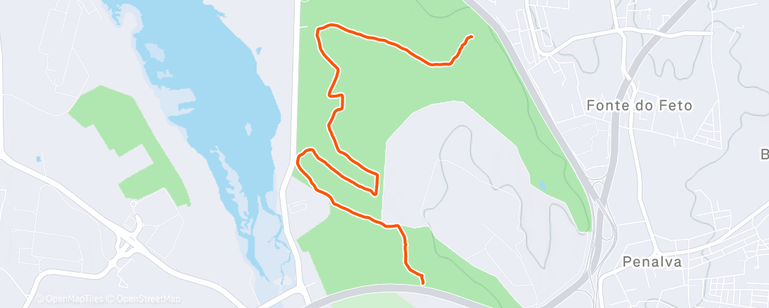 Map of the activity, Passeio matinal