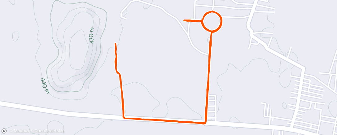 Map of the activity, Easy run 6k done