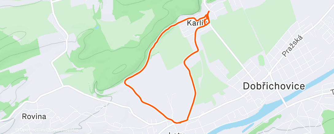 Map of the activity, Afternoon Walk