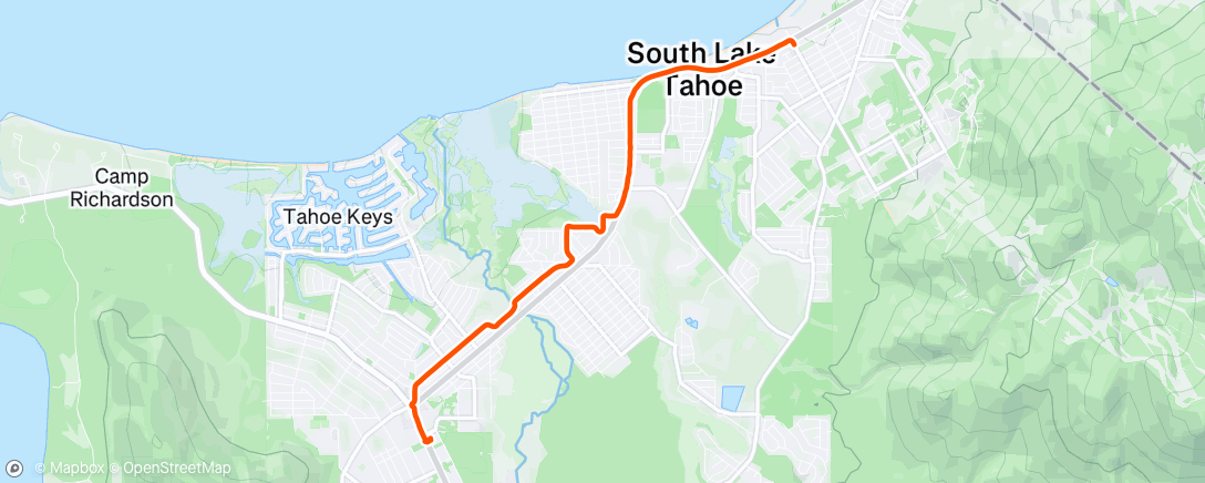 Map of the activity, U-Haul pickup for longest table