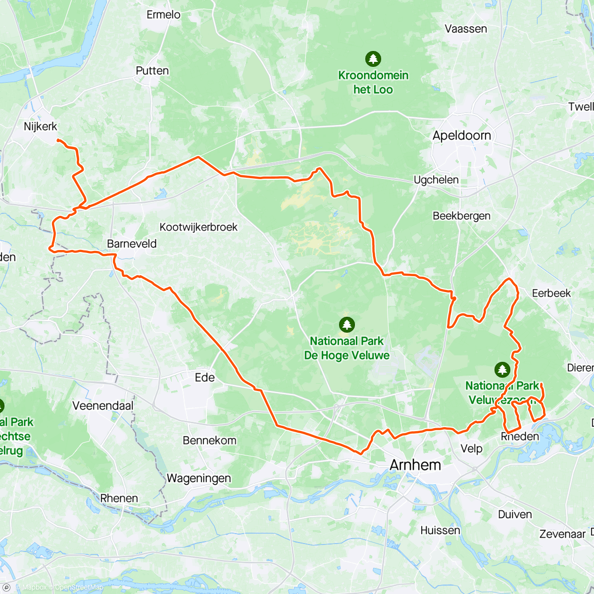 Map of the activity, Posbank - Loenermark