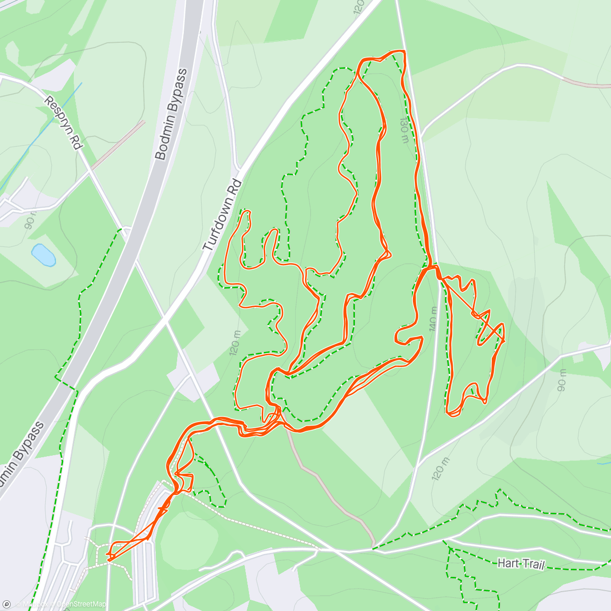 Map of the activity, Llanhydrock with the boy