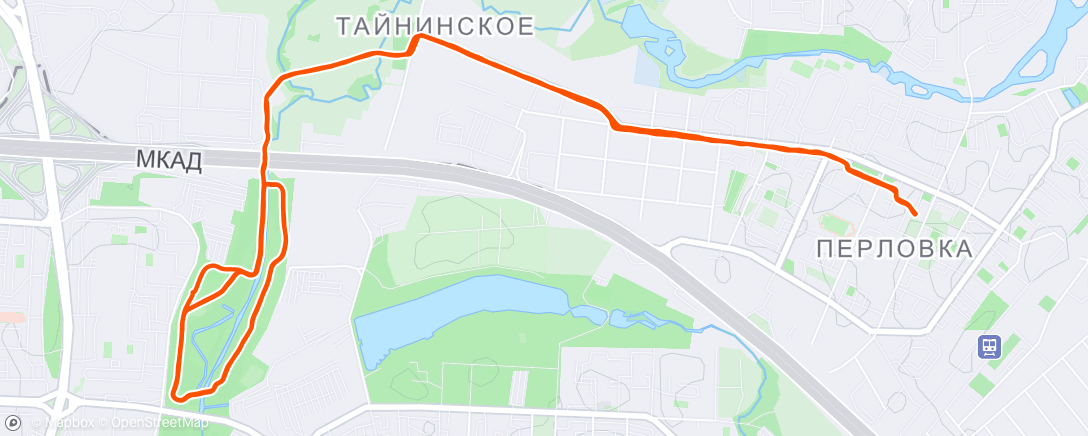 Mappa dell'attività Темп 8 км