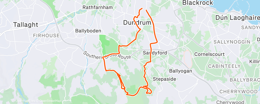 Map of the activity, MTB