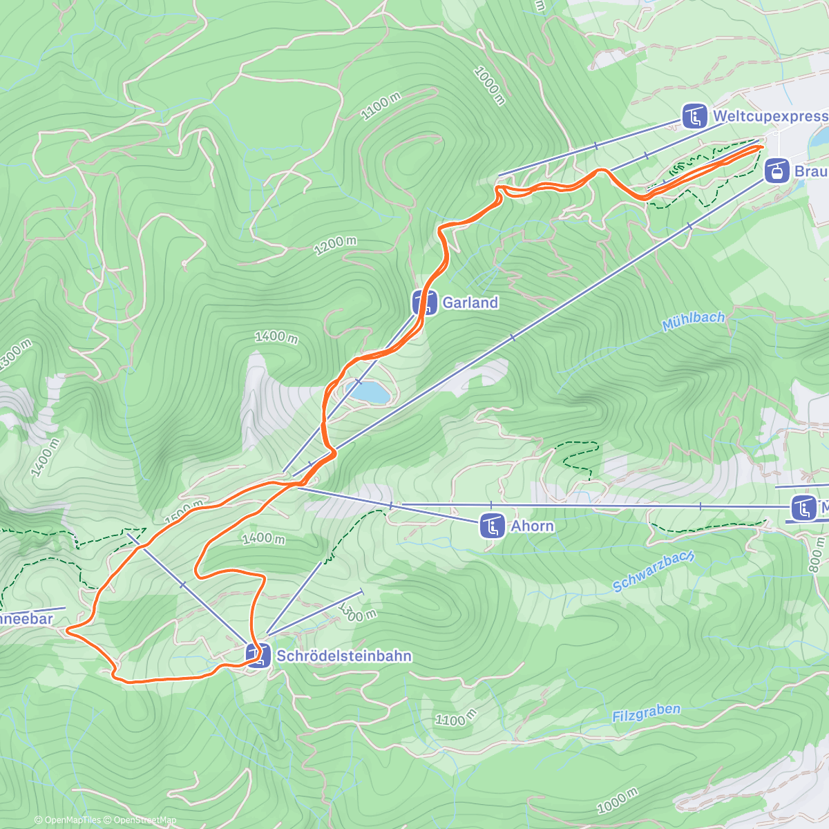 Map of the activity, Skitour am Brauneck