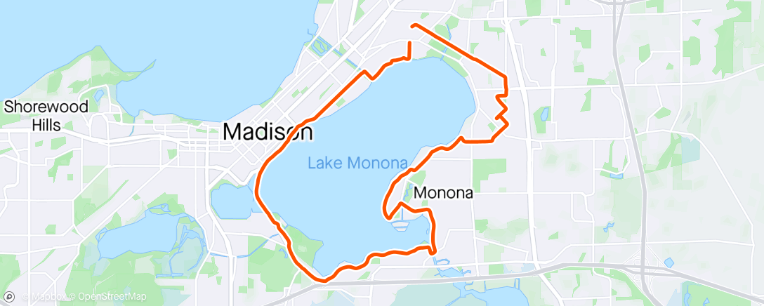 Map of the activity, Victorias Birthday Ride!