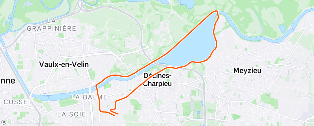 Map of the activity, Morning Run