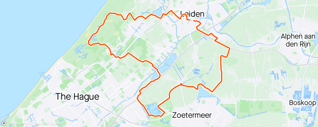 Map of the activity, Windy ride with Vincent