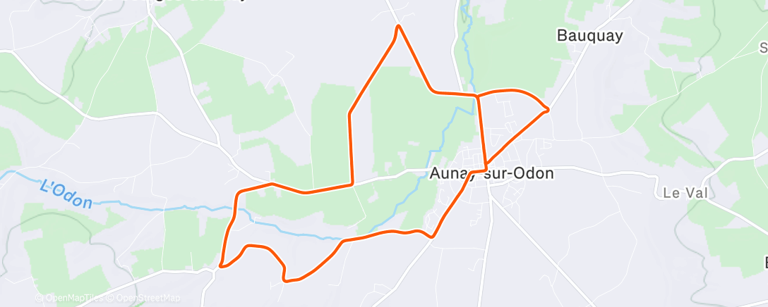 Map of the activity, Sortie vélo le matin